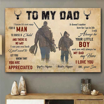 To My Dad - Personalized Hunting Poster 1121
