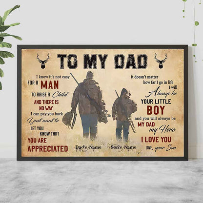 To My Dad - Personalized Hunting Poster 1121