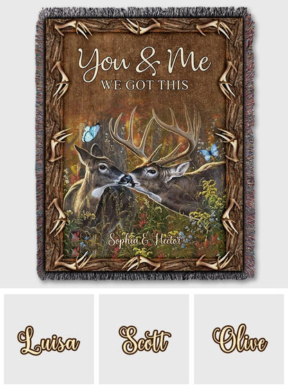 Hunting Couple It's You & Me - Personalized Hunting Woven Blanket