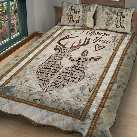 I Choose You - Hunting Quilt Set