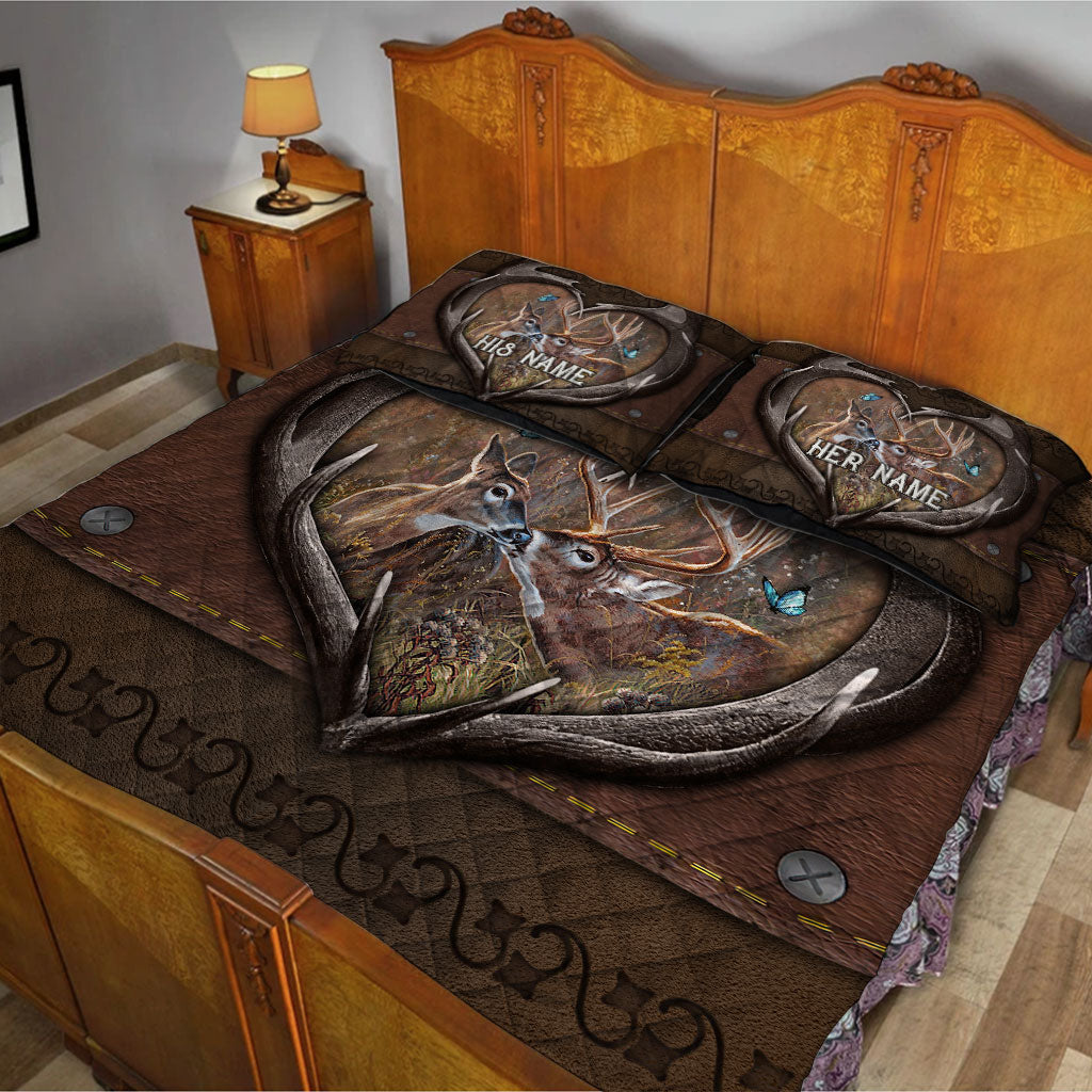 You & Me We Got This - Personalized Couple Hunting Quilt Set