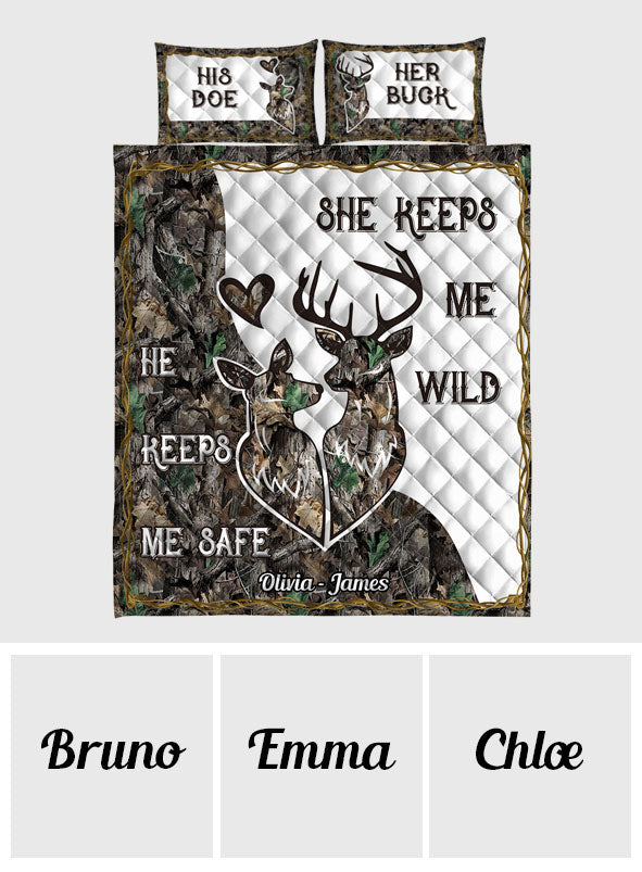 Wildest Love - Personalized Hunting Quilt Set
