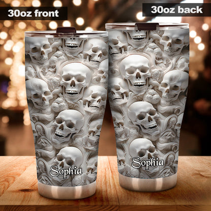 White Bones - Personalized Skull Tumbler