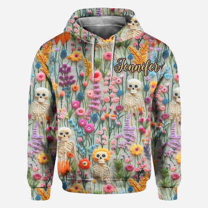 Floral Skeleton - Personalized Skull All Over Shirt