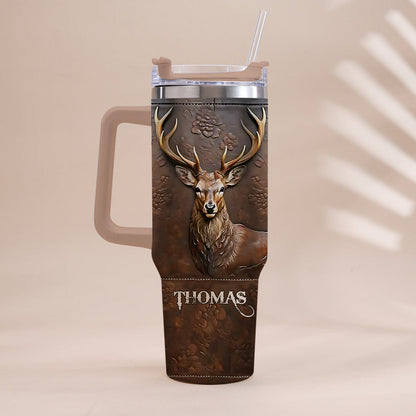 Love Hunting - Personalized Hunting Tumbler With Handle