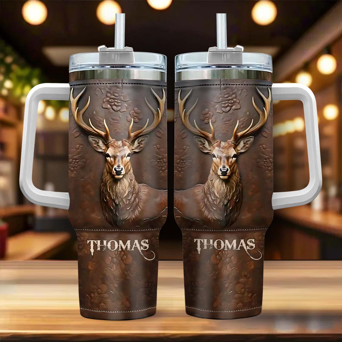 Love Hunting - Personalized Hunting Tumbler With Handle