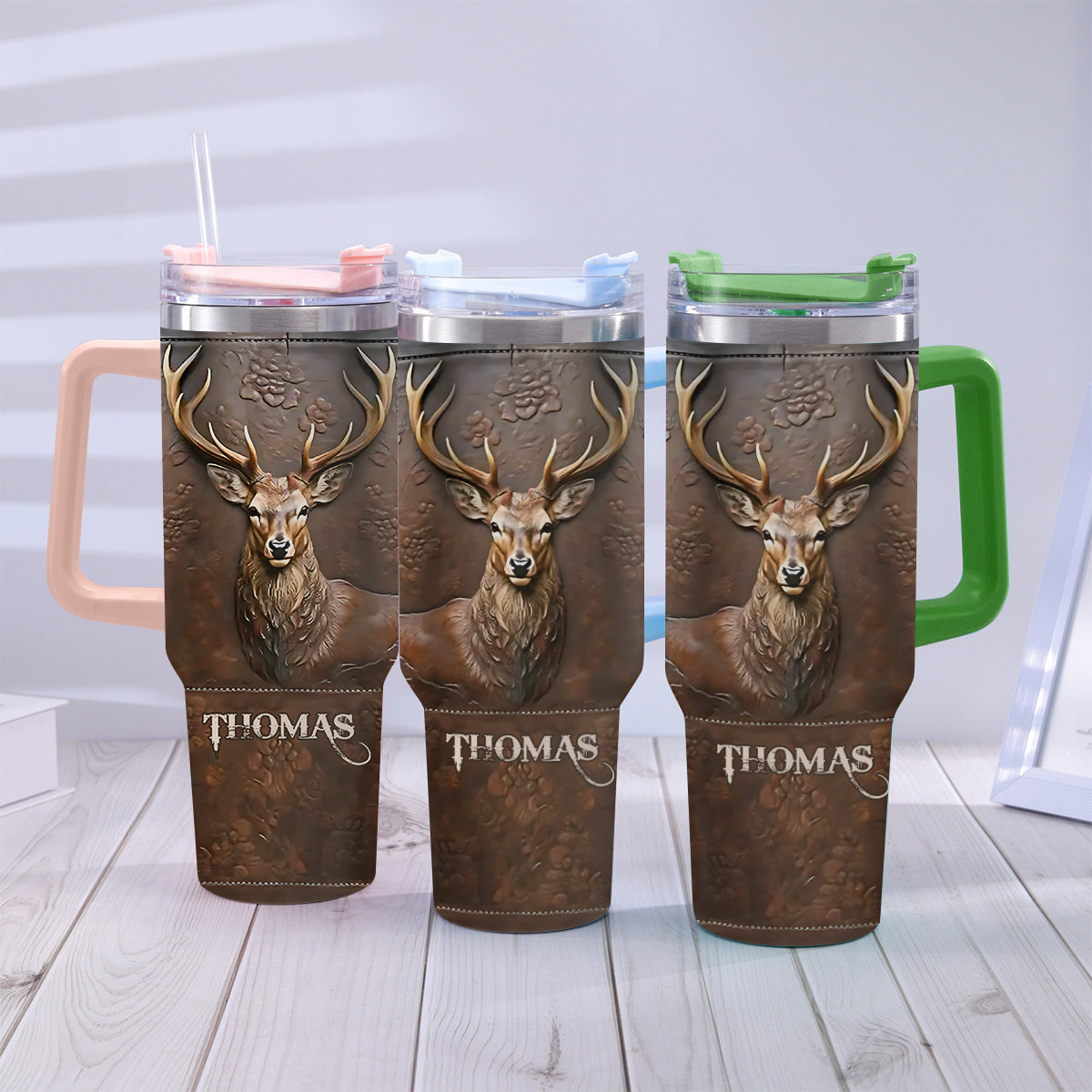 Love Hunting - Personalized Hunting Tumbler With Handle