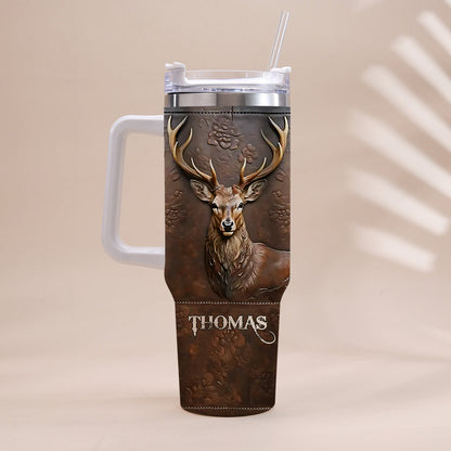 Love Hunting - Personalized Hunting Tumbler With Handle