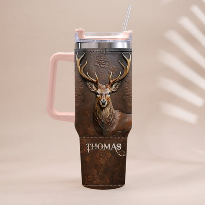 Love Hunting - Personalized Hunting Tumbler With Handle