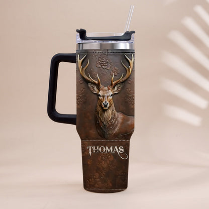 Love Hunting - Personalized Hunting Tumbler With Handle