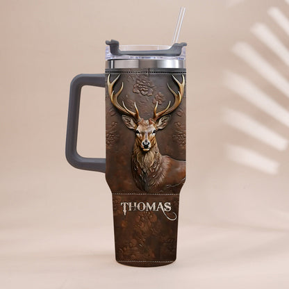 Love Hunting - Personalized Hunting Tumbler With Handle