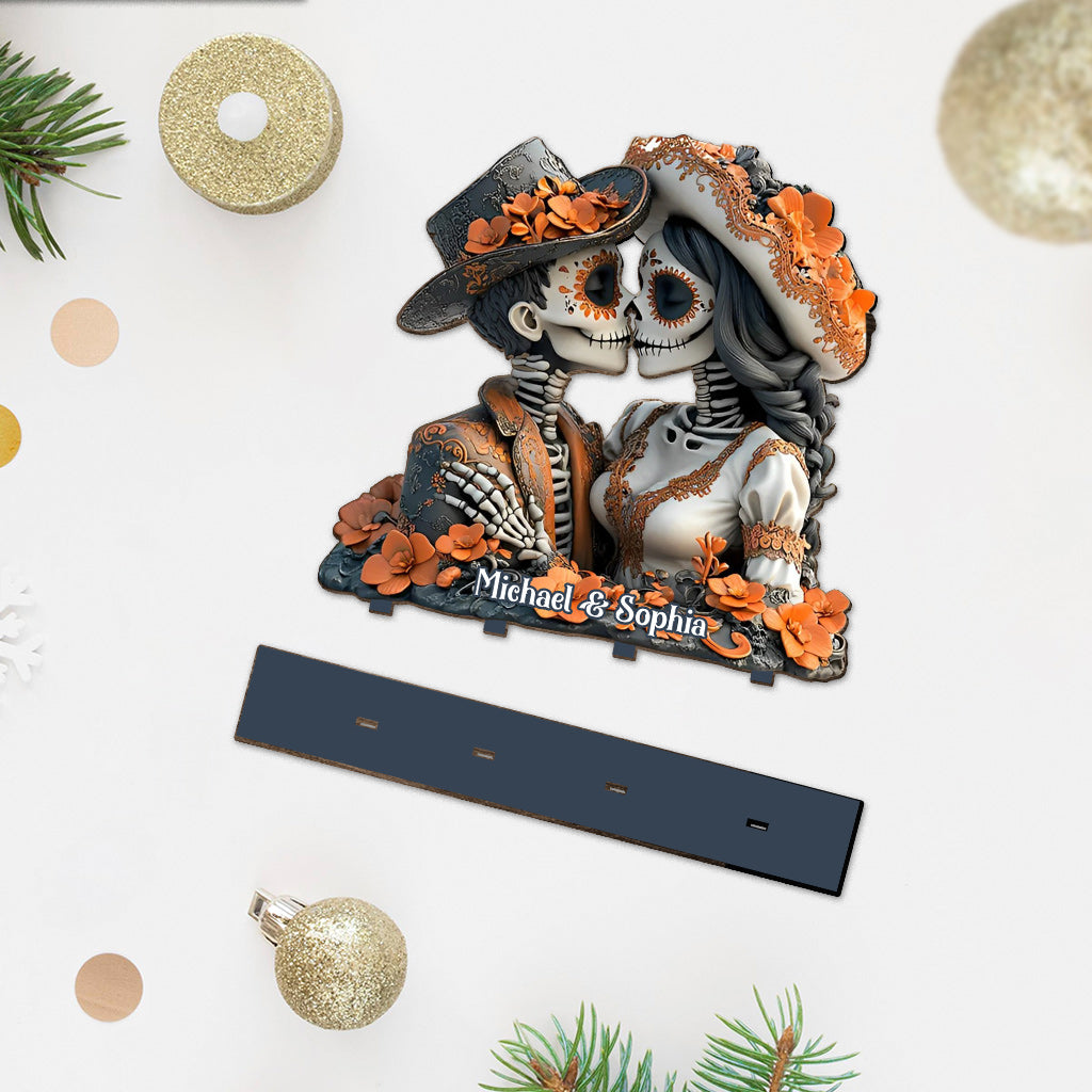 Lovers - Personalized Skull 1 Layered Big Freestanding