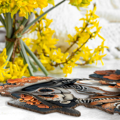 Lovers - Personalized Skull 1 Layered Big Freestanding