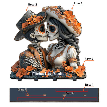 Lovers - Personalized Skull 1 Layered Big Freestanding