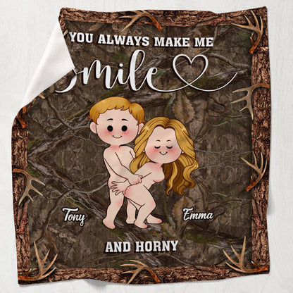 You Make Me Smile - Personalized Hunting Blanket