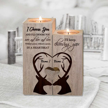 To My Wife - Personalized Hunting Candle Holder