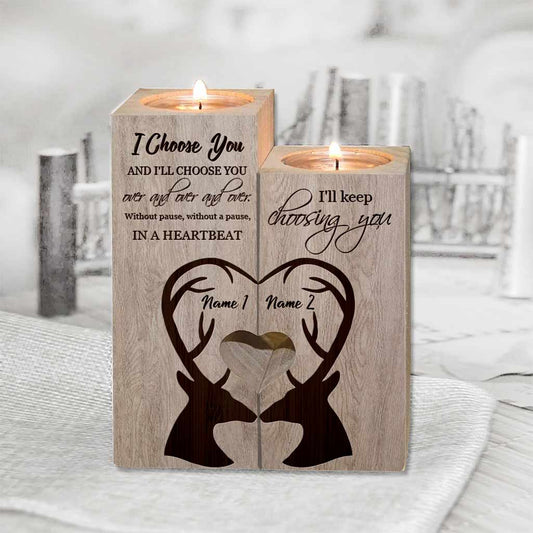 To My Wife - Personalized Hunting Candle Holder