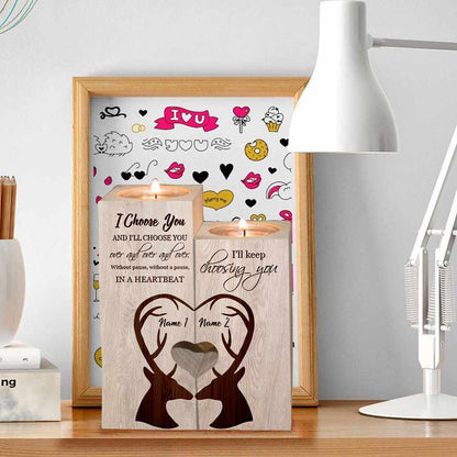 To My Wife - Personalized Hunting Candle Holder