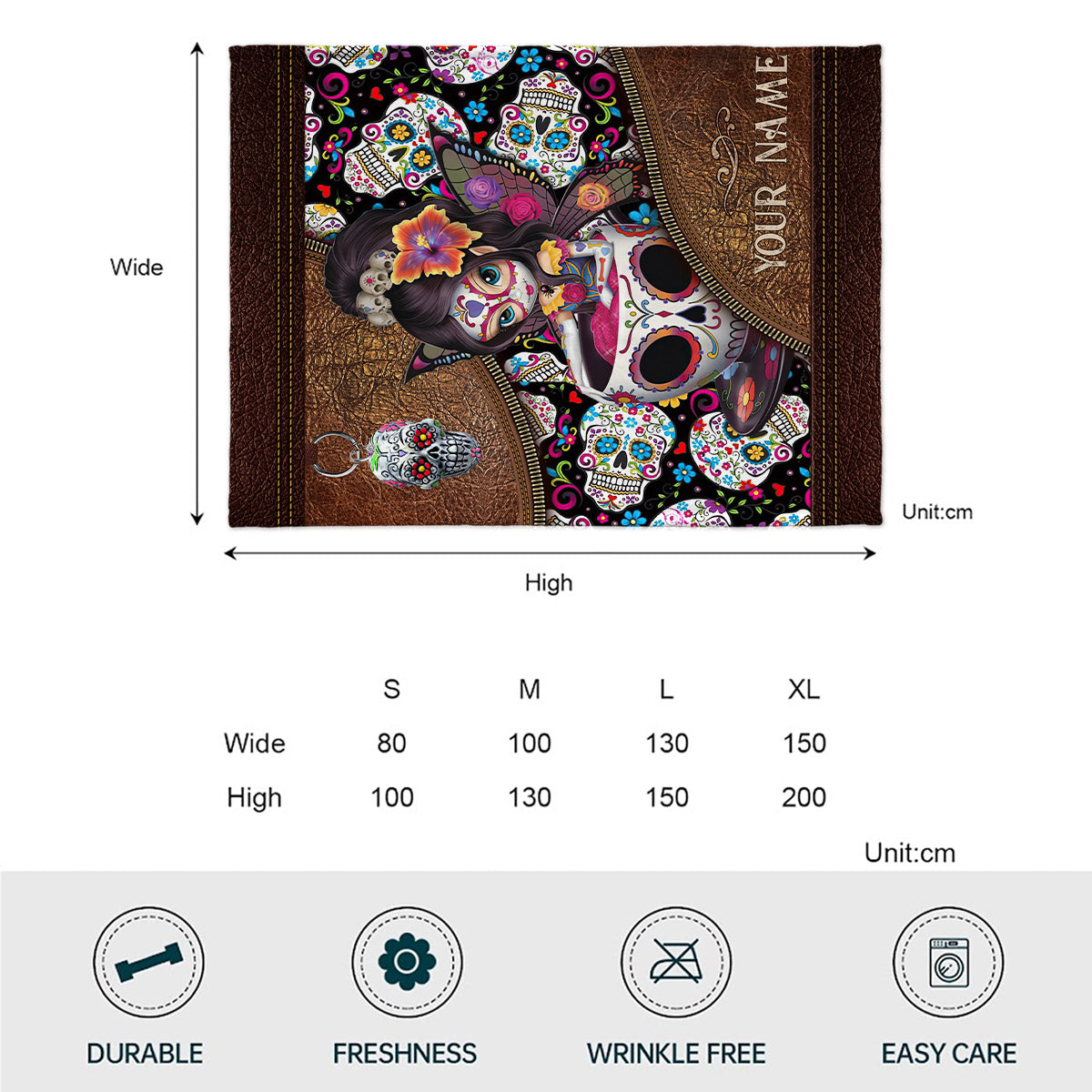 Love Skulls - Personalized Skull Blanket