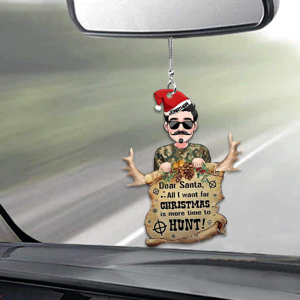 Dear Santa - Personalized Hunting Car Ornament