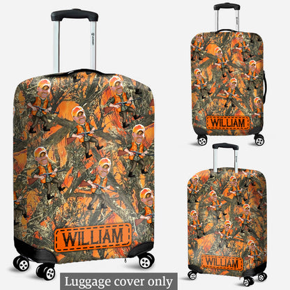 Photo Inserted Hunter - Personalized Hunting Luggage Cover
