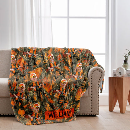 Photo Inserted Hunter - Personalized Hunting Blanket