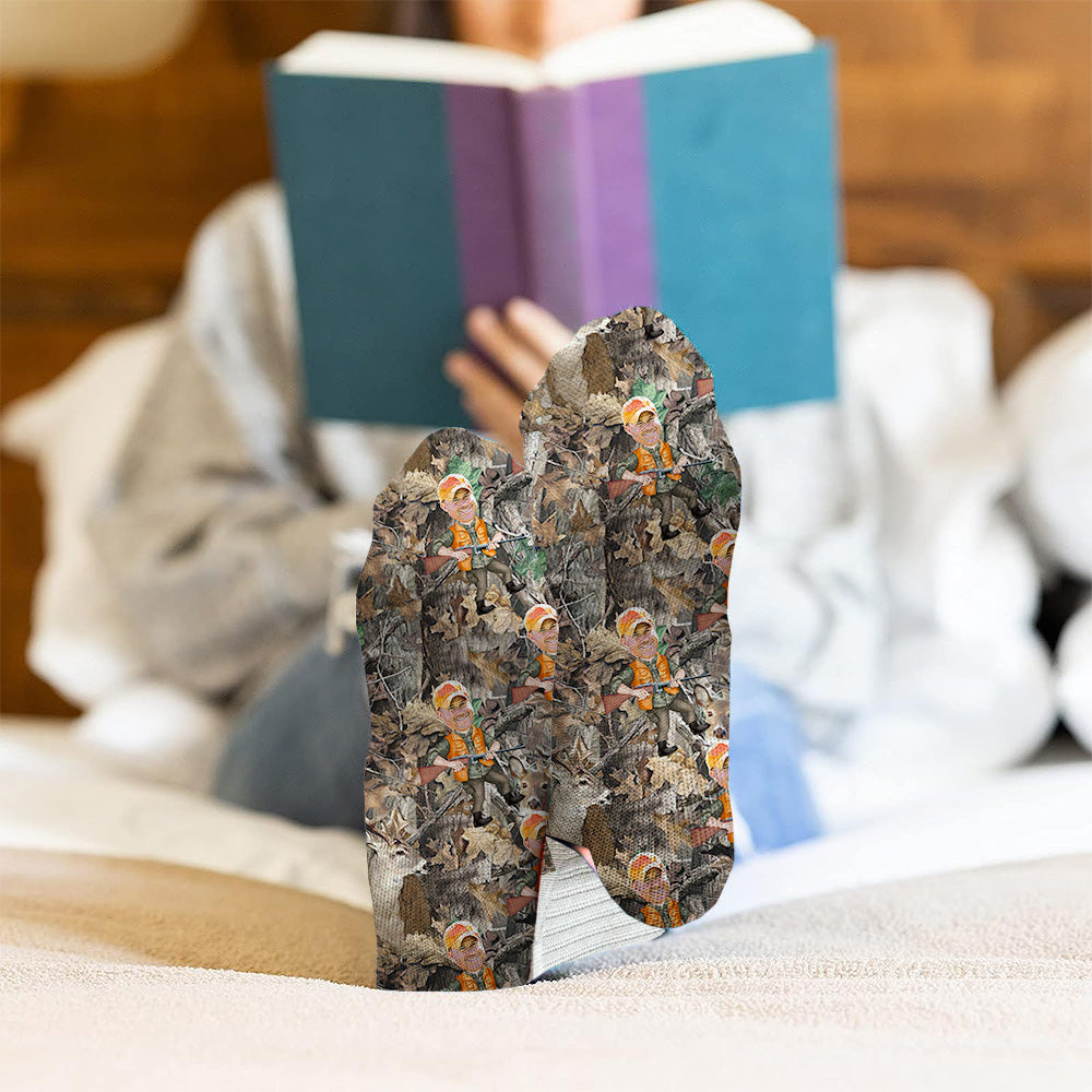 Photo Inserted Hunter - Personalized Hunting Socks