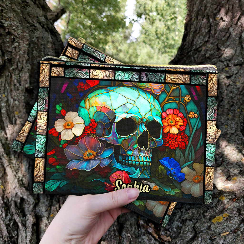 Floral Skull - Personalized Skull Pouch