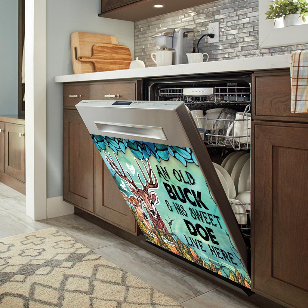 Live Here - Personalized Hunting Dishwasher Cover