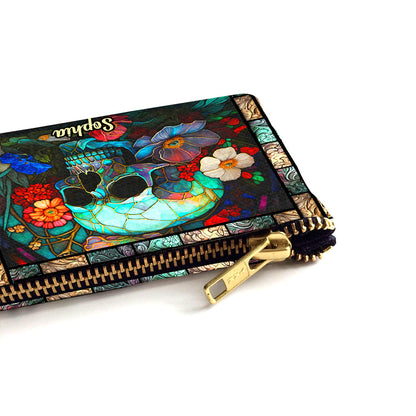 Floral Skull - Personalized Skull Pouch