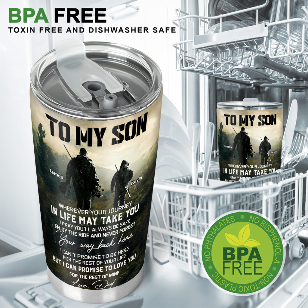 Father And Son Hunting Partners For Life - Personalized Hunting Tumbler
