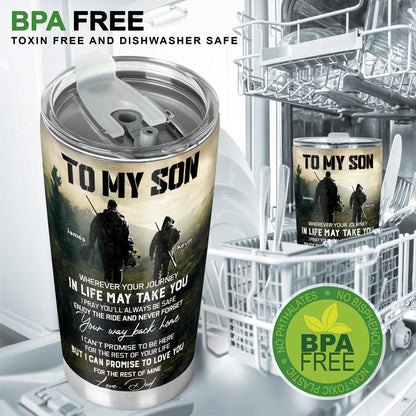 Father And Son Hunting Partners For Life - Personalized Hunting Tumbler