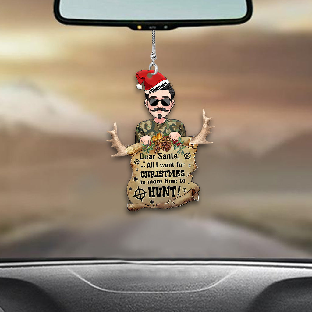 Dear Santa - Personalized Hunting Car Ornament