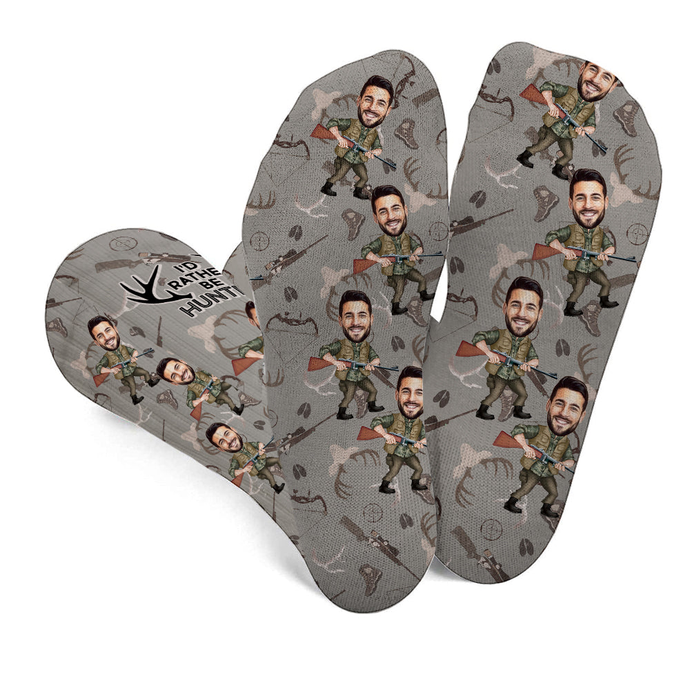 Photo Inserted Funny Hunting - Personalized Hunting Socks