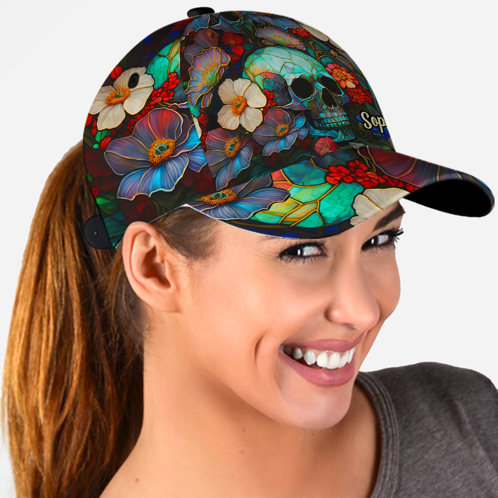 Floral Skull - Personalized Skull Classic Cap