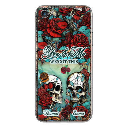 Skull Couple - Skull gift for husband, wife, boyfriend, girlfriend - Personalized Phone Case