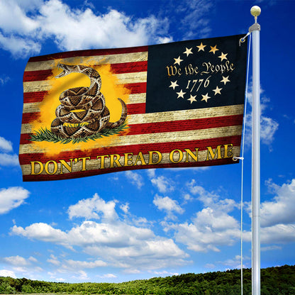 Patriotic Gadsden We The People Don't Tread On Me Grommet Flag MLN2052GF