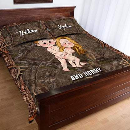 You Make Me Smile - Personalized Hunting Quilt Set
