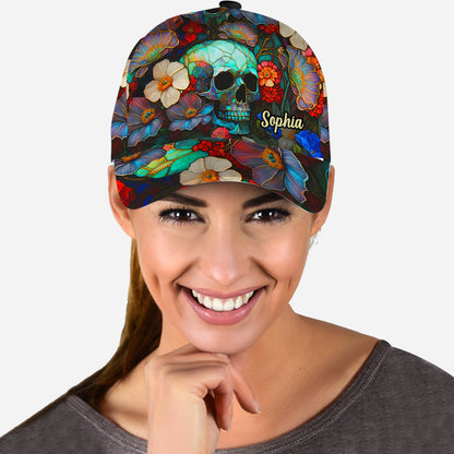 Floral Skull - Personalized Skull Classic Cap
