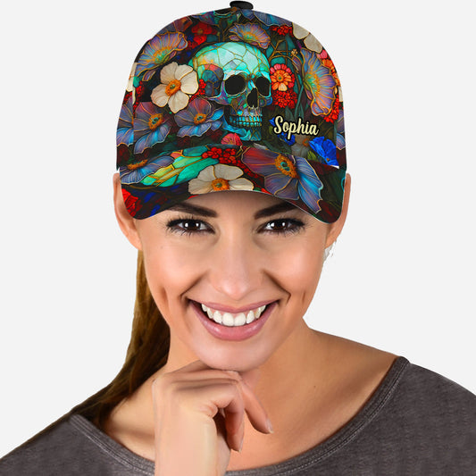 Floral Skull - Personalized Skull Classic Cap