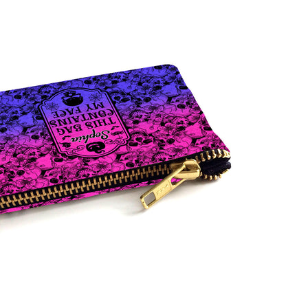 This Bag Contains My Face - Personalized Skull Pouch