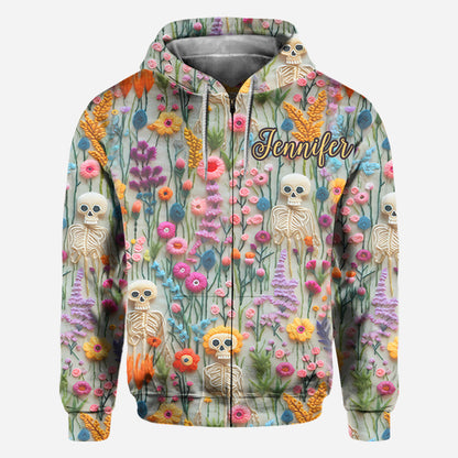 Floral Skeleton - Personalized Skull All Over Shirt