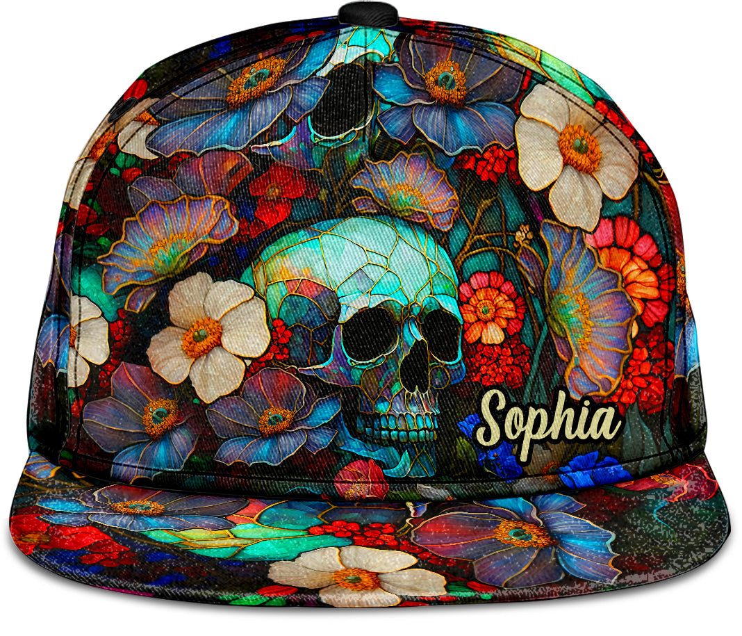 Floral Skull - Personalized Skull Snapback