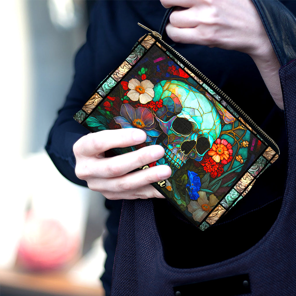 Floral Skull - Personalized Skull Pouch