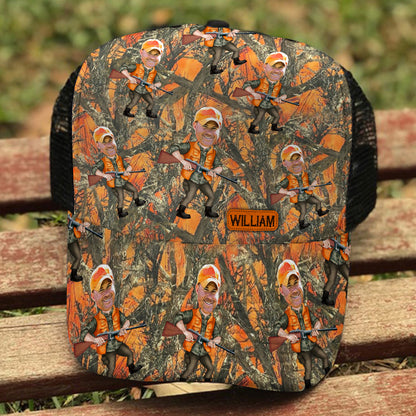 Photo Inserted Hunter - Personalized Hunting Trucker Hat