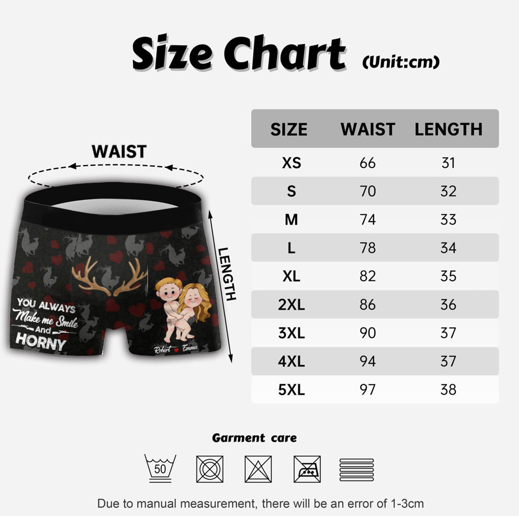 You Make Me Smile - Personalized Hunting Men’s Boxer Briefs