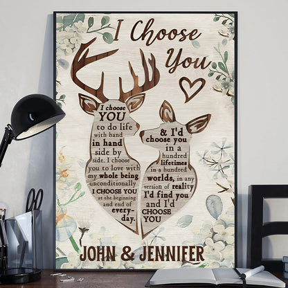 I Choose You - Personalized Hunting Canvas And Poster