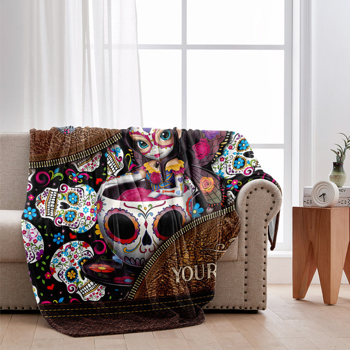 Love Skulls - Personalized Skull Blanket
