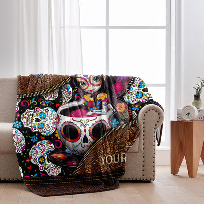 Love Skulls - Personalized Skull Blanket