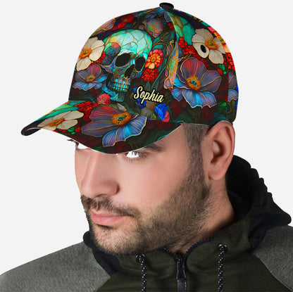 Floral Skull - Personalized Skull Classic Cap
